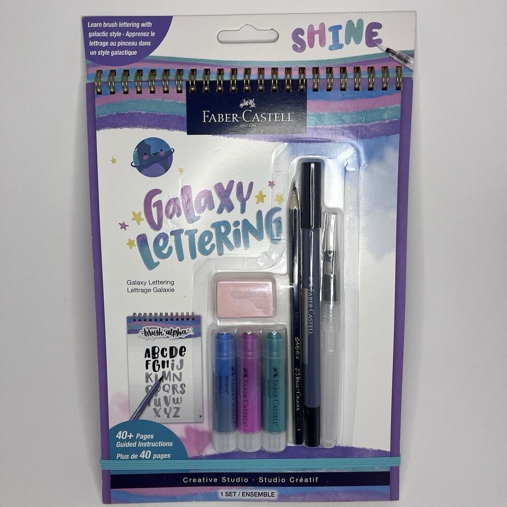 Learn Galaxy Lettering: 40+ Page Calligraphy Practice Book with Art Crayons, ...